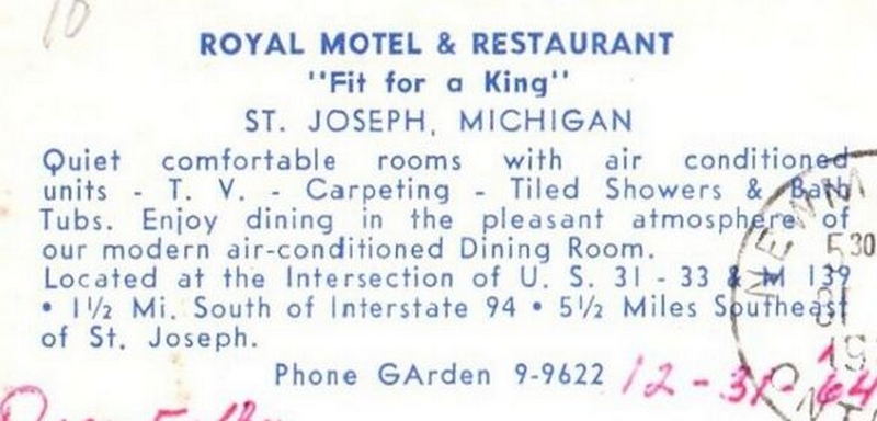 Mark III Grille & Bar and Inn (Royal Motel & Restaurant) - Vintage Postcard